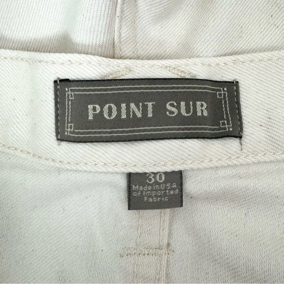 J. Crew Point Sur Seamed Puddle Jean Ecru Barrel Wide Leg Relaxed Fit Size 30 - Picture 10 of 12